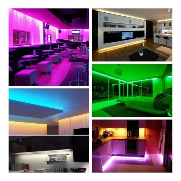 Cinta de Luces LED RGB Bluetooth y Control Remoto para Decoración