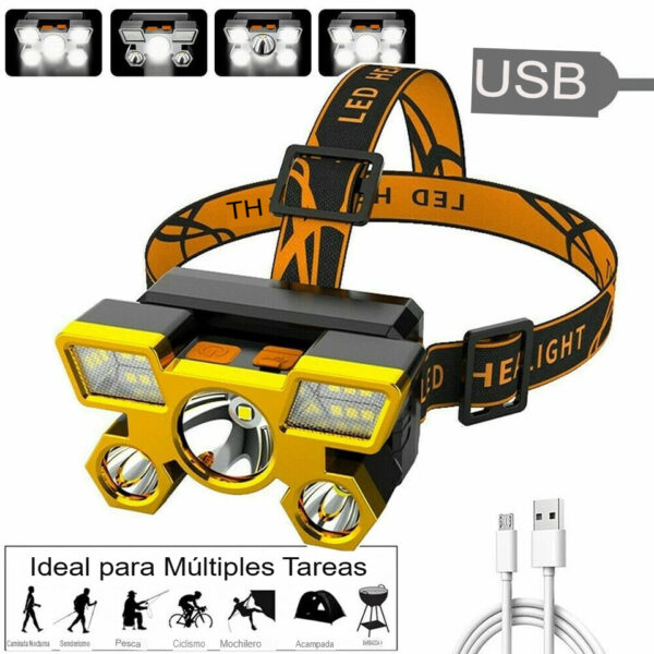 Linterna LED  Recargable  para Cabeza de 400LM