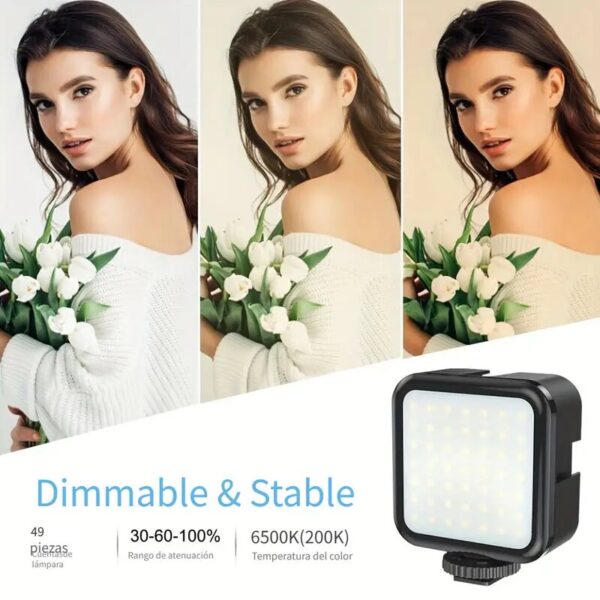 Luz LED RGB AY-83 Recargable Con Soporte Clip para Celular