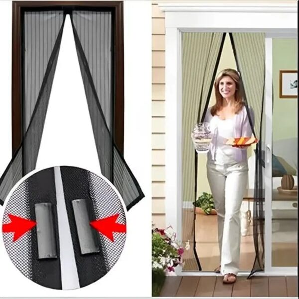 Cortina Malla Magnetica Anti Mosquito con Cierre Automático