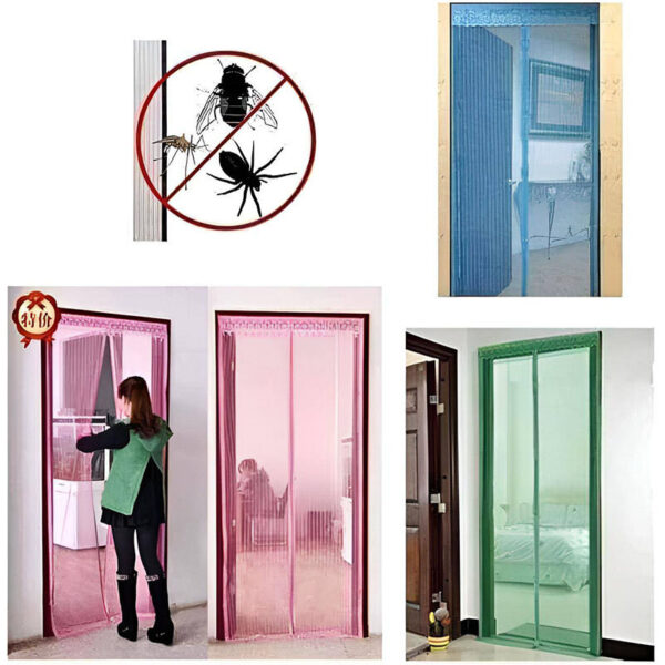 Cortina Malla Magnetica Anti Mosquito con Cierre Automático