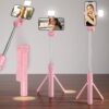 Palo Selfie Trípode Inalámbrico Bluetooth R1S con Luz LED