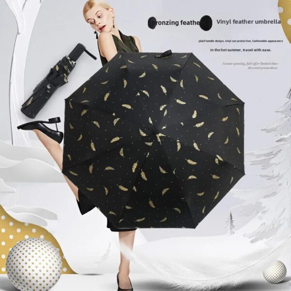 Paraguas Protector del Sol Plegable de Cartera con Diseño