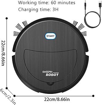 Aspiradora Robot Mini 3 en 1 (Barre, Aspira y Trapea)