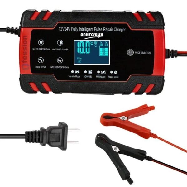 Cargador Inteligente 12V 6A para Auto y Moto