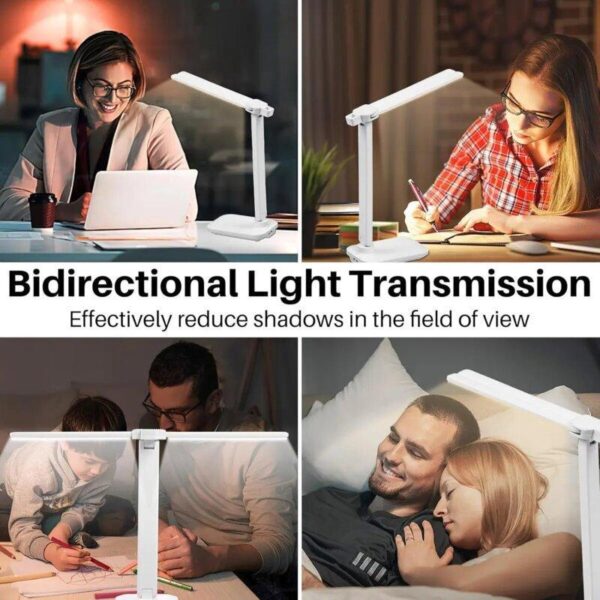 Lámpara LED Doble Brazo: Iluminación Pro Recargable