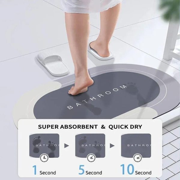 Alfombra Antideslizante Absorvente para Piso de Baño