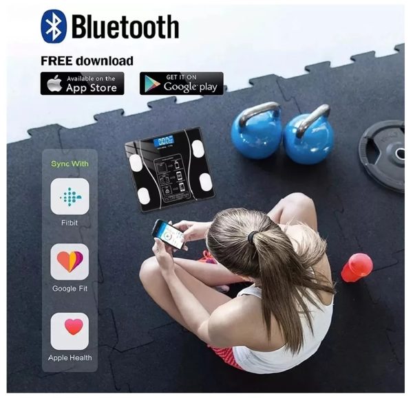 Balanza de Peso Digital Smart con Bluetooth para Analisis de Composicion Corporal