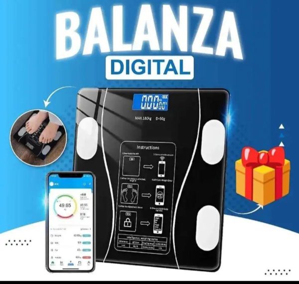 Balanza de Peso Digital Smart con Bluetooth para Analisis de Composicion Corporal