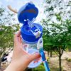 Botella de Agua con Cuernos de Reno Transparente para niños de 600ml
