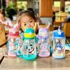Botella de Agua con Cuernos de Reno Transparente para niños de 600ml