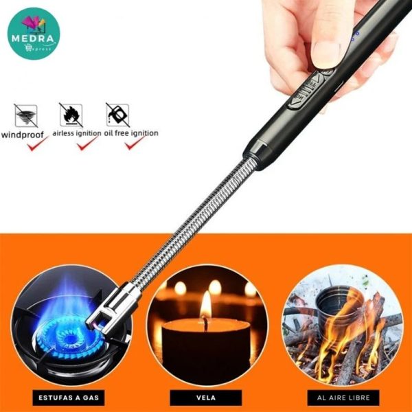 Encendedor Eléctrico de Plasma Recargable Flexible 360°