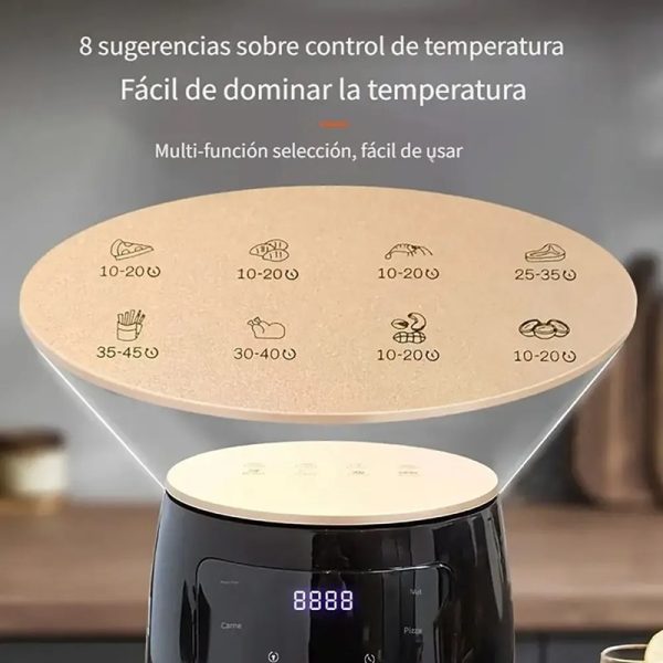 Freidora Aire AirFryer Digital 6 Litros de 2400w con Temperatura hasta 200°C