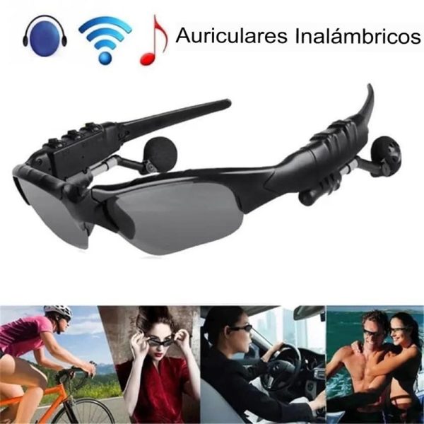 Lentes de Sol con Auriculares y Microfono Bluetooth y Lunas Intercambiables Unisex
