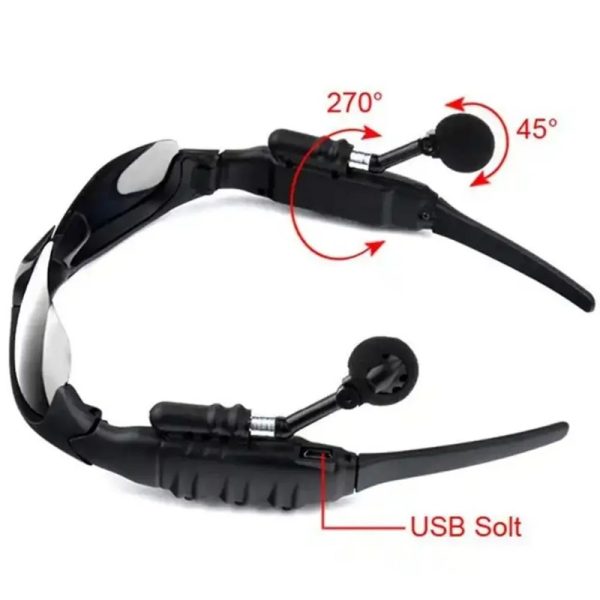 Lentes de Sol con Auriculares y Microfono Bluetooth y Lunas Intercambiables Unisex