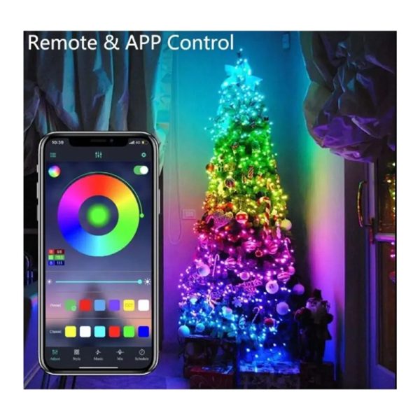 Cinta de Luces LED RGB Bluetooth y Control Remoto para Decoración