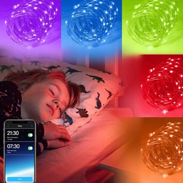 Cinta de Luces LED RGB Bluetooth y Control Remoto para Decoración