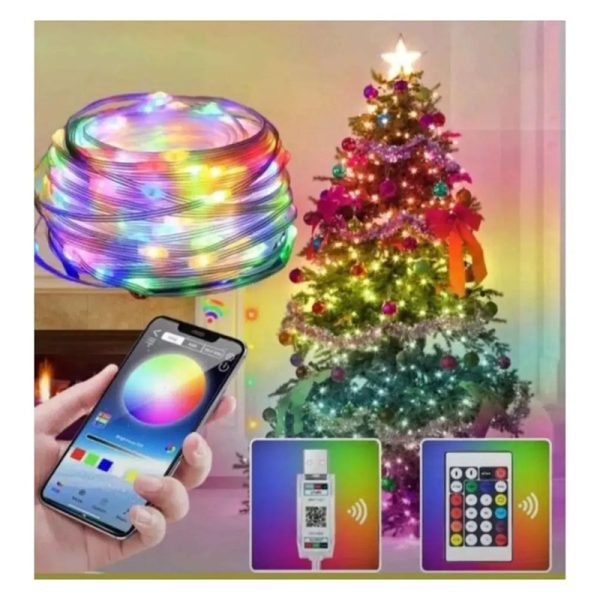 Cinta de Luces LED RGB Bluetooth y Control Remoto para Decoración