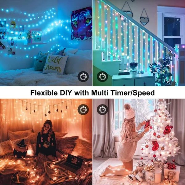 Cinta de Luces LED RGB Bluetooth y Control Remoto para Decoración