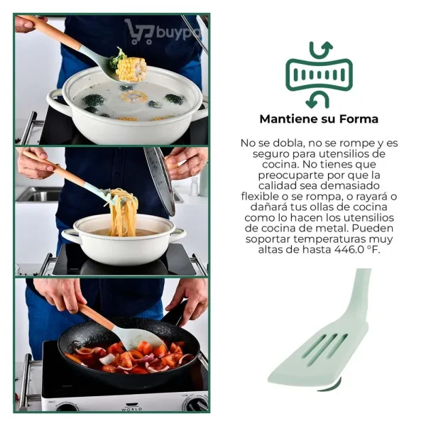 Mauina-de-Descongelacion-Rapida-duradero.webp Set de Cucharones de Cocina de Silicona de 12 piezas
