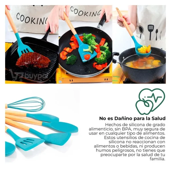 Mauina-de-Descongelacion-Rapida-no-danino.webp Set de Cucharones de Cocina de Silicona de 12 piezas