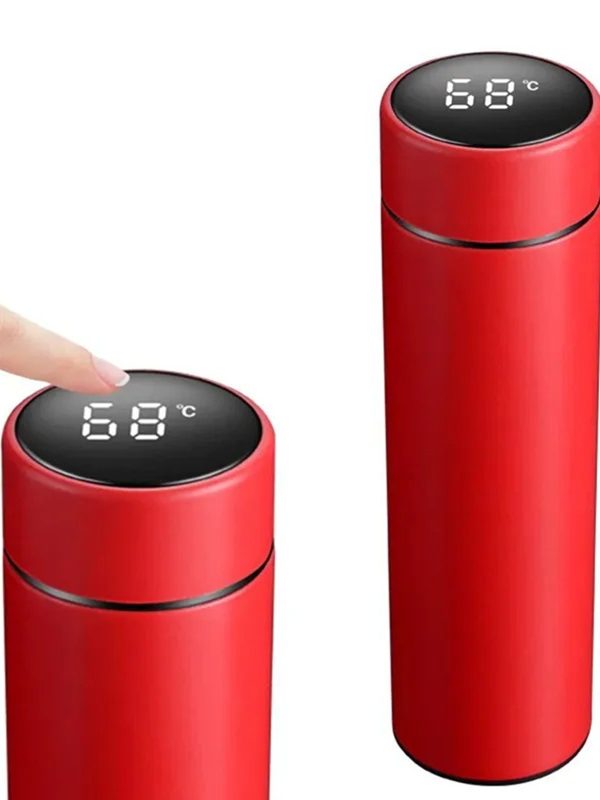 Termo Digital Inteligente 500ml | Medidor Temp. Acero Inoxidable