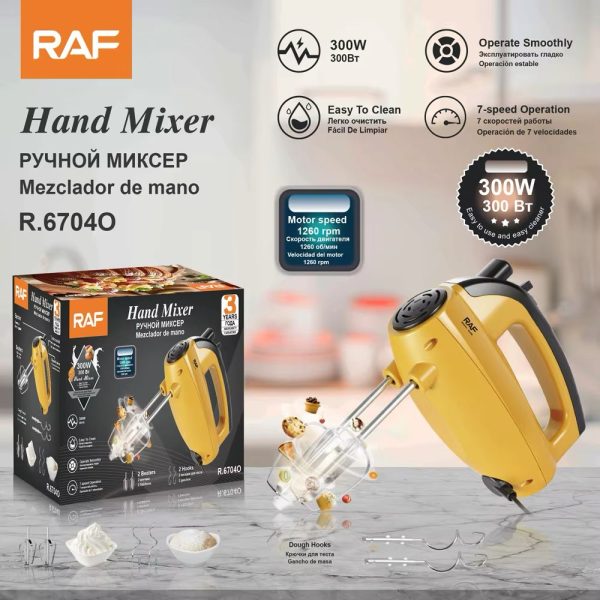 Batidora de Mano RAF - 300W y 7 Velocidades
