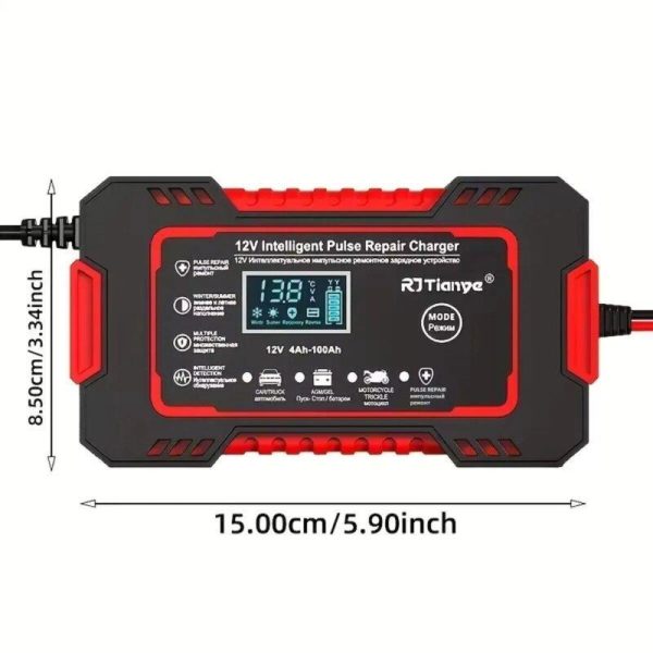 Cargador Inteligente 12V 6A para Auto y Moto