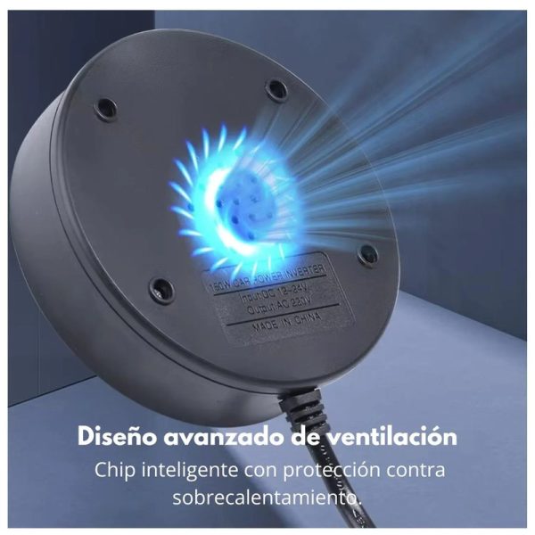 Cargador Inversor Auto 150W: USB-C, USB y AC