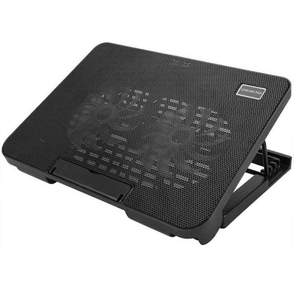 Cooler Ventilador para Laptop 17" Dual de 5 Ángulos + 2 Puertos USB
