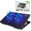 Cooler Ventilador para Laptop 17" Dual de 5 Ángulos + 2 Puertos USB