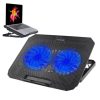 Cooler Ventilador para Laptop 17" Dual de 5 Ángulos + 2 Puertos USB