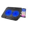 Cooler Ventilador para Laptop 17" Dual de 5 Ángulos + 2 Puertos USB