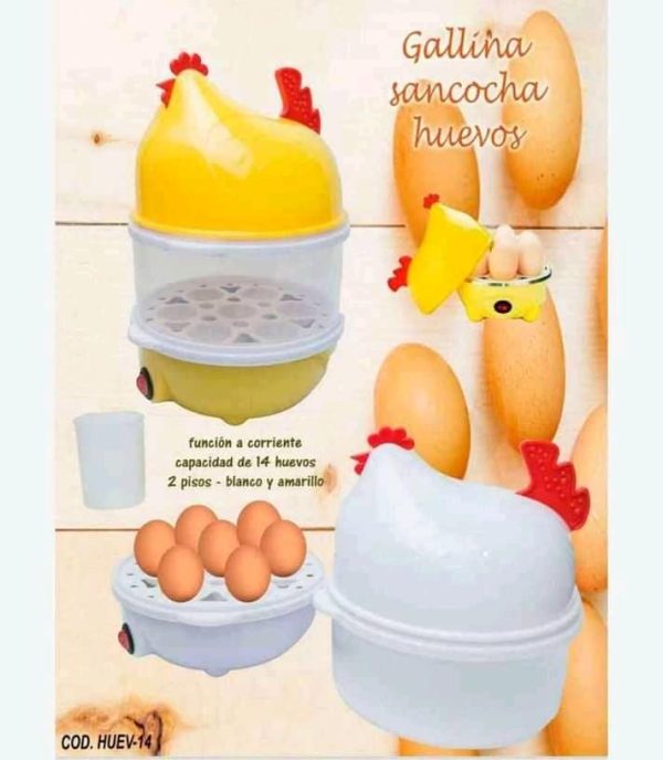 Maquinita Gallina Eléctrica Automática Hervidora De Huevos de 2 Niveles