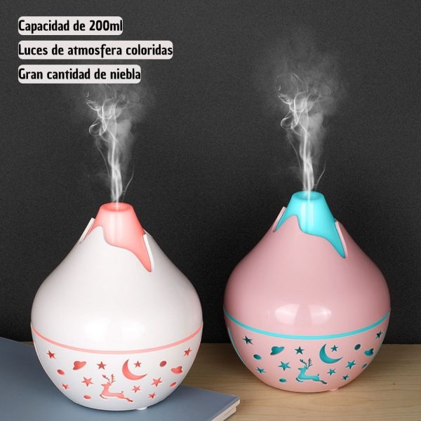 Humidificador de Aire Tipo Volcan- Difusor De Aceite Aromático