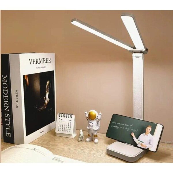 Lámpara LED Doble Brazo: Iluminación Pro Recargable