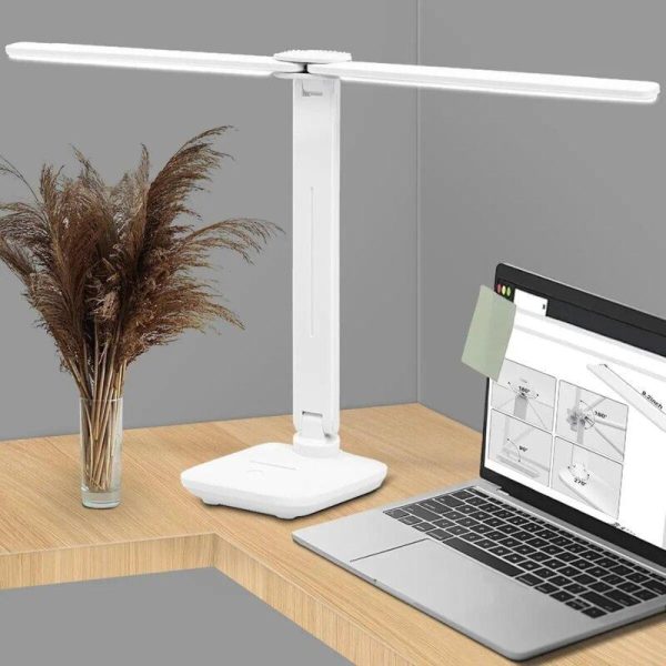 Lámpara LED Doble Brazo: Iluminación Pro Recargable