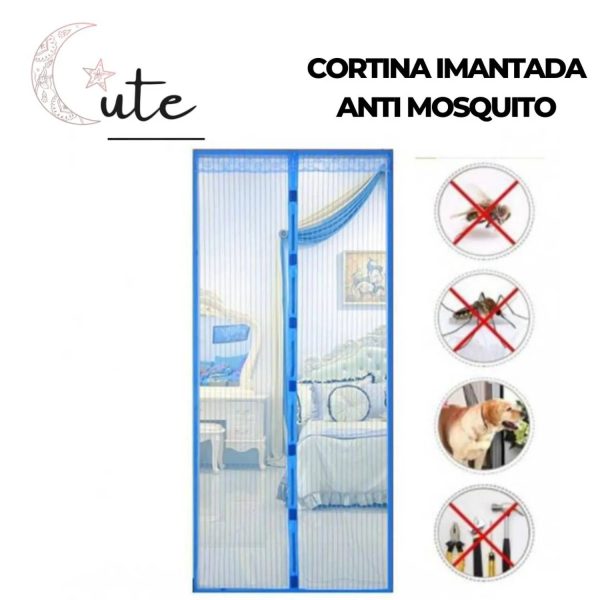 Cortina Malla Magnetica Anti Mosquito con Cierre Automático