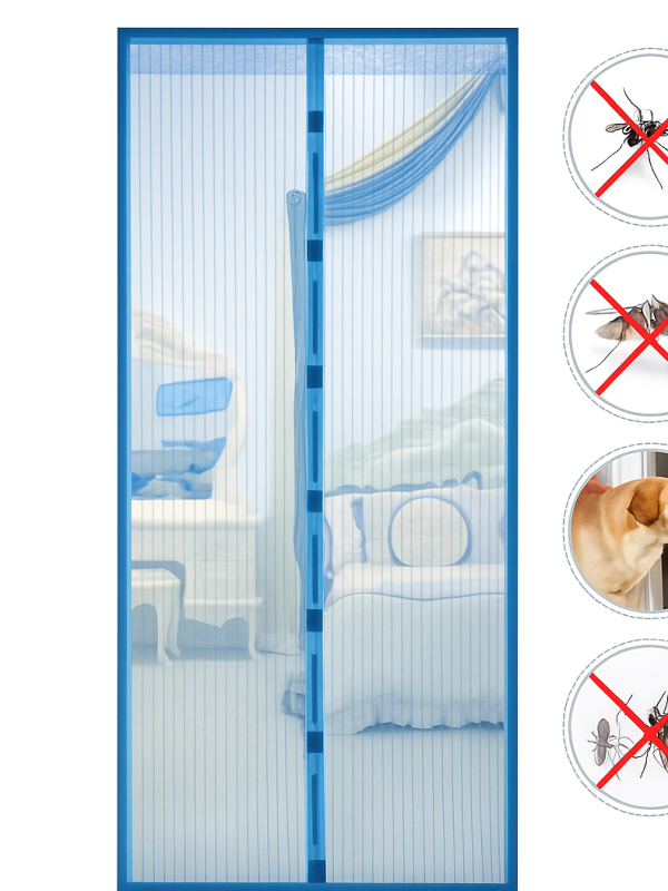 Cortina Malla Magnetica Anti Mosquito con Cierre Automático
