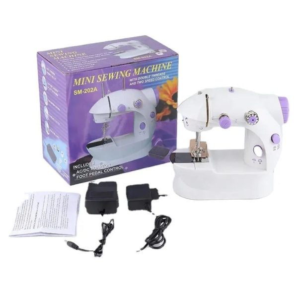 Mini Máquina de Coser Portátil SM-202A  de Doble Velocidad