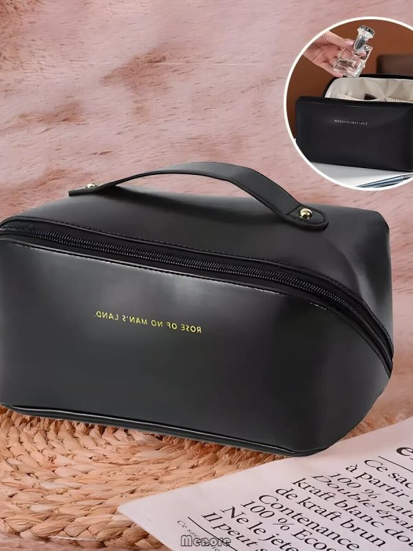 Bolso Neceser de Maquillaje Diseño Triangular Negro