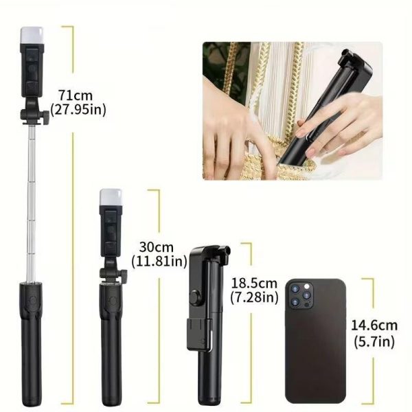 palo-selfie-con-luz-1.jpg-1 Palo Selfie Trípode Inalámbrico Bluetooth R1S con Luz LED