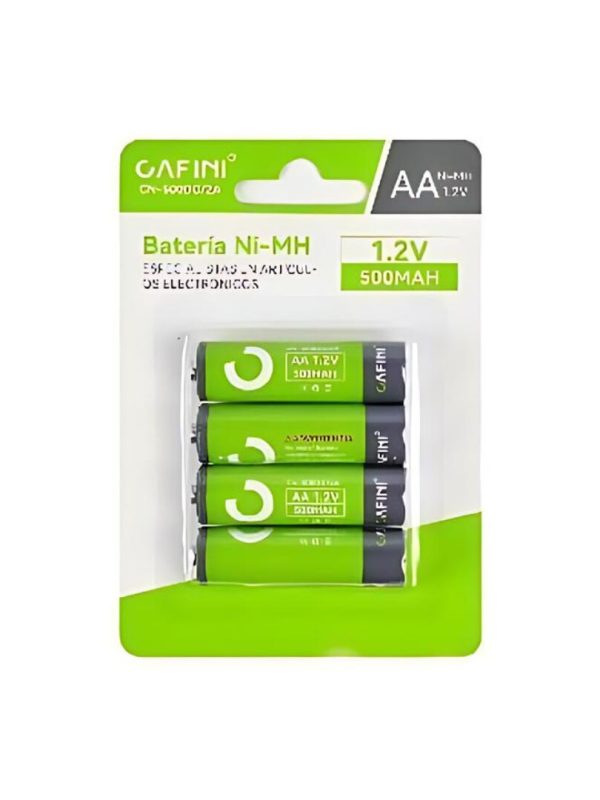 Paquete 4 Pilas Recargables Tipo AA
