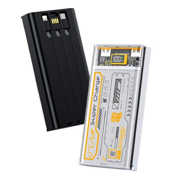 Power Bank 20000mAh de 22.5W Carga Rápida con Cable 3-en-1