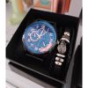 Set Reloj Hombre Cronógrafo + Pulsera Cuero: Estilo Moderno