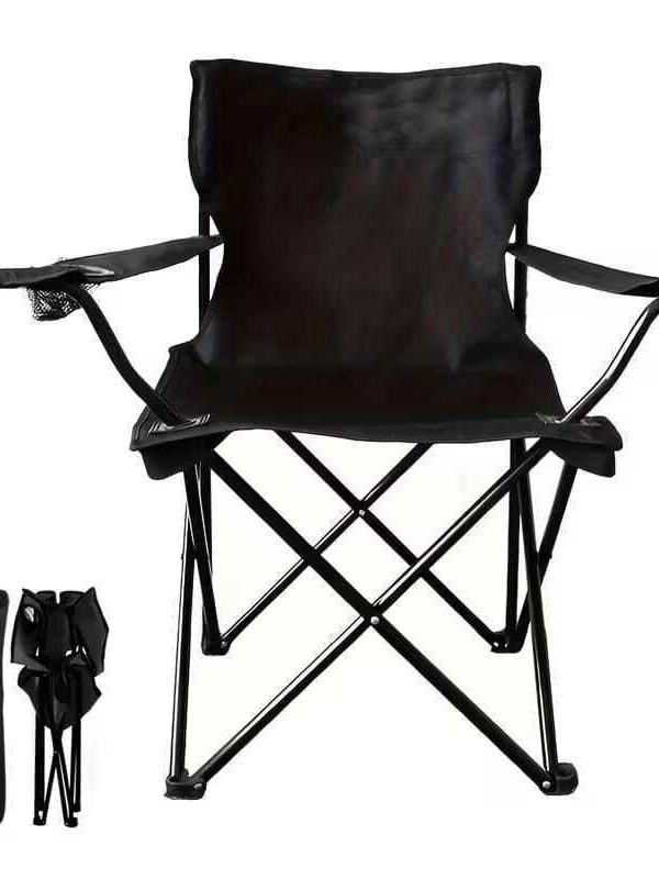 SILLA PLEGABLE para Camping y Playa ( con Portavasos y Bolso)