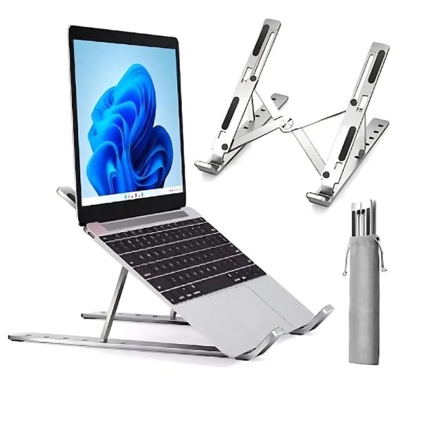 Soporte Plegable Portatil Ajustable de Aluminio Para Tablet o Laptop