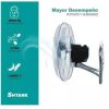 Ventilador 3 en 1 de 18" Para Uso en Pedestal, Pared y Mesa