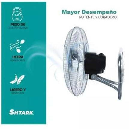 Ventilador 3 en 1 de 18" Para Uso en Pedestal, Pared y Mesa