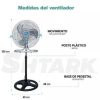 Ventilador 3 en 1 de 18" Para Uso en Pedestal, Pared y Mesa